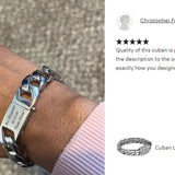 Cuban Link Men's Bracelet Cremation Urn - 7 1/2" 8" or 9" 