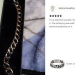 Cuban Link Men's Bracelet Cremation Urn - 7 1/2" 8" or 9" 