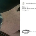 Cuban Link Men's Bracelet Cremation Urn - 7 1/2" 8" or 9" 