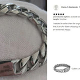 Cuban Link Men's Bracelet Cremation Urn - 7 1/2" 8" or 9" 
