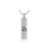 Semi Truck Cylinder Pendant Keepsake Urn - Love Charms Option