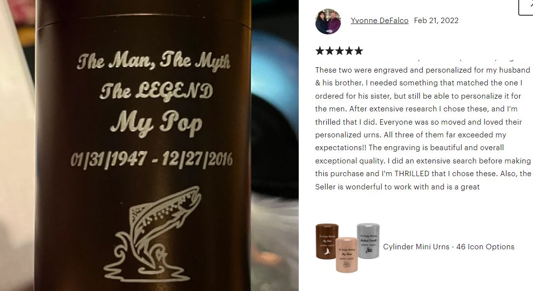 Sturdy Cylinder Mini Urns
