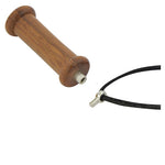 Cylinder Walnut Cremation Necklace Urn