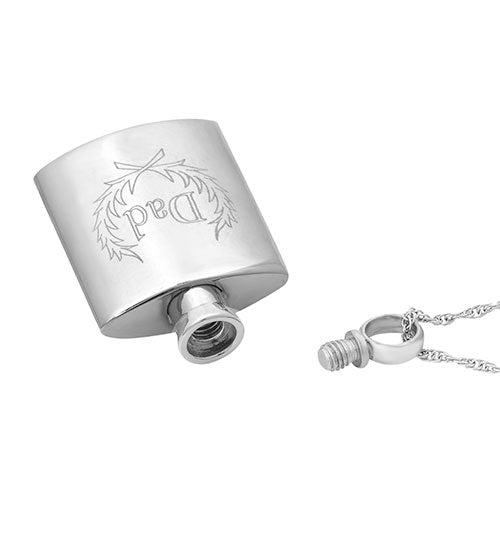 Dad Flask Ashes Necklace Urn