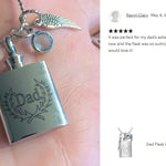 Dad Flask Ashes Necklace Urn - Love Charms™ Option