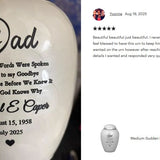 Medium Sudden Passing Dad, Husband, Grandpa & More Cremation Urn - Pro Laser Engraving