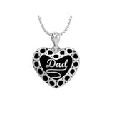 Dad Heart Cremation Jewelry Urn - Love Charms™ Option