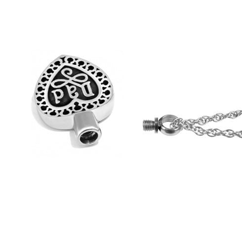Dad Heart Cremation Jewelry Urn - Love Charms Option