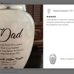 Sudden Passing Dad, Husband, Grandpa & More Cremation Urn - Pro Laser Engraving