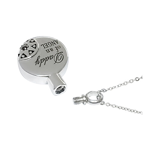 Daddy Of An Angel Wheel Necklace Urn