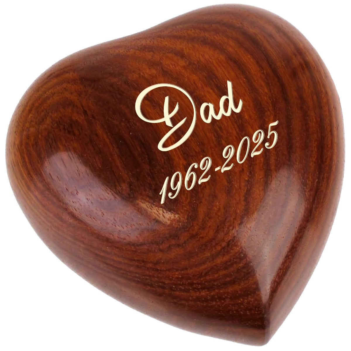 Always In My Heart Wood Keepsake Cremation Urn - Engraving Option