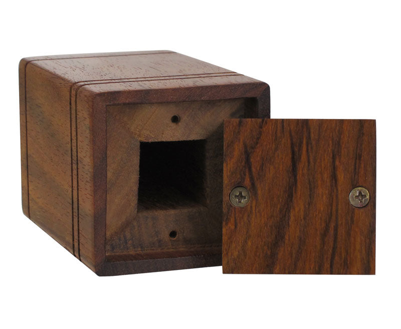 Unity USA & Coast Guard Flags Walnut Keepsake Urn