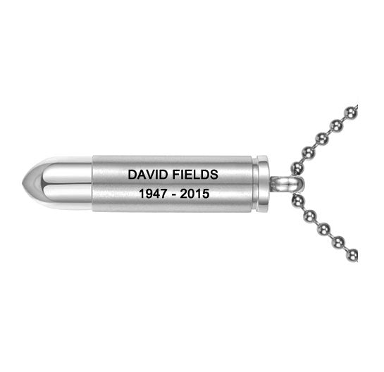 Paw Print Bullet Pendant Urn - Love Charms Option