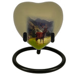 Mountainside Deer Heart Keepsake Urn - Stand Option