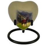 Mountainside Deer Heart Keepsake Urn - Stand Option