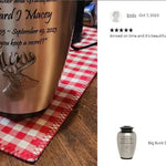 Buck Deer Adult Cremation Urn - Large Deer Hunters Urn - Tribute Wreath™ - Pro Personalization - Burial Vault Option