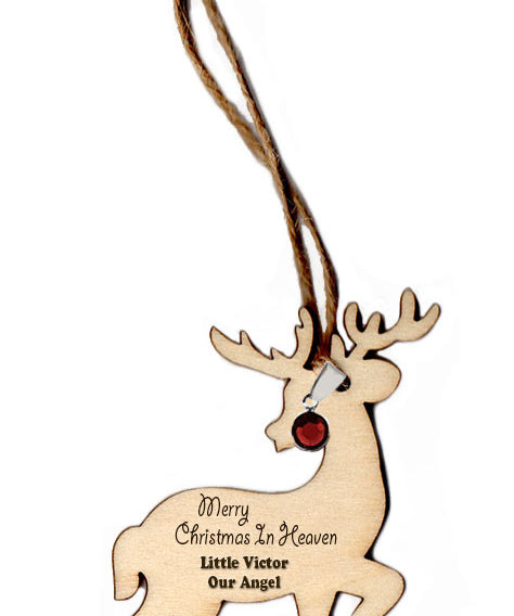Reindeer Birthstone Ornament