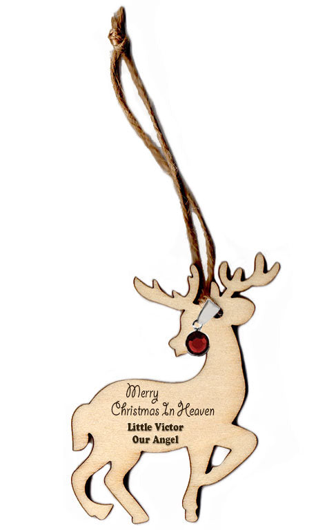 Reindeer Birthstone Ornament