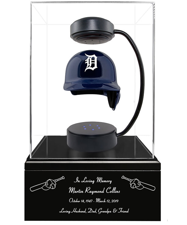 Baseball Cremation Urn & Baseball Cremation Urn & Detriot Tigers Hover Helmet Décor
