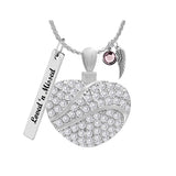 Crystal Swirl Heart Cremation Jewelry Urn - Love Charms™ Option