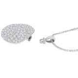 Crystal Swirl Heart Cremation Jewelry Urn - Love Charms™ Option