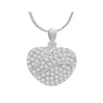 Crystal Swirl Heart Cremation Jewelry Urn - Love Charms™ Option