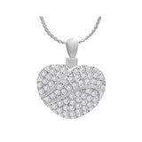 Crystal Swirl Heart Cremation Jewelry Urn - Love Charms™ Option