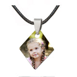 Diamond Stainless Photo Jewelry Pendant - Love Charms Option