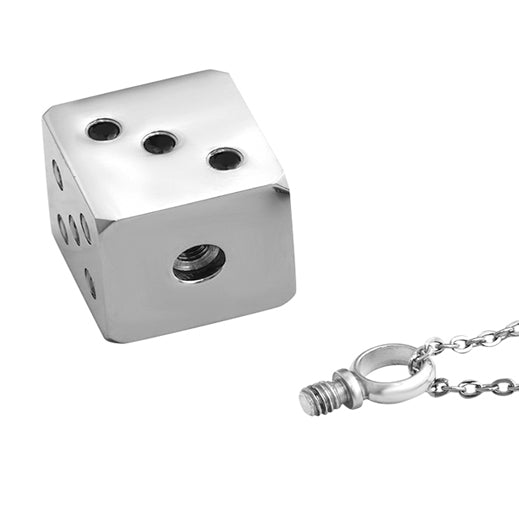 Dice Stainless Pendant Urn