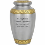 Dignity Pewter And Gold Companion Urns Heart Base Urns for Mom And Dad