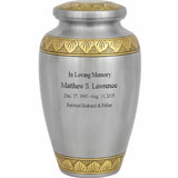 Dignity Pewter And Gold Companion Urns Heart Base Urns for Mom And Dad