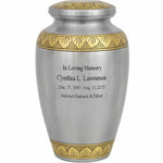 Dignity Pewter And Gold Companion Urns Heart Base Urns for Mom And Dad