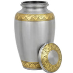 Dignity Pewter And Gold Companion Urns Heart Base Urns for Mom And Dad