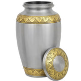 Dignity Pewter And Gold Companion Urns Heart Base Urns for Mom And Dad