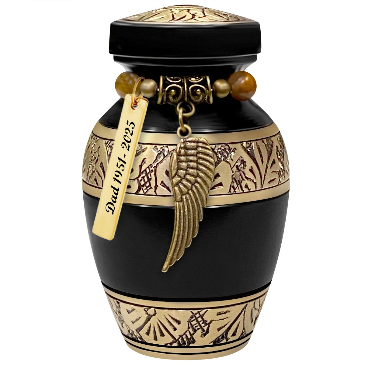 Dignity Gunmetal Dad Mini Urn - Love Charms® Option