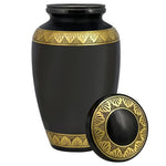 Golden Gunmetal Photo Cremation Adult Urn - Tribute Wreath™ - Pro Personalization - Burial Vault Option