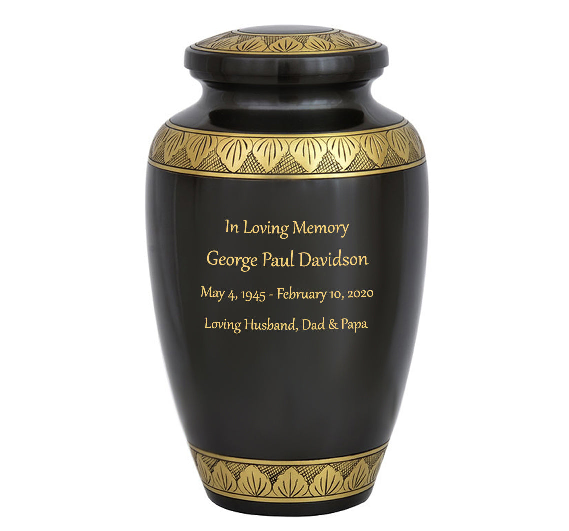 Dignity Gunmetal Companion Urns Heart Base Urns for Mom And Dad