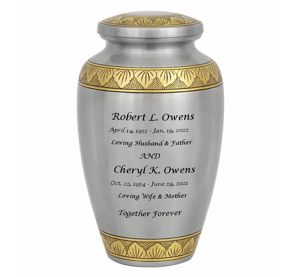 Dignity Pewter Companion Shared (Half of Each Adult) Urn