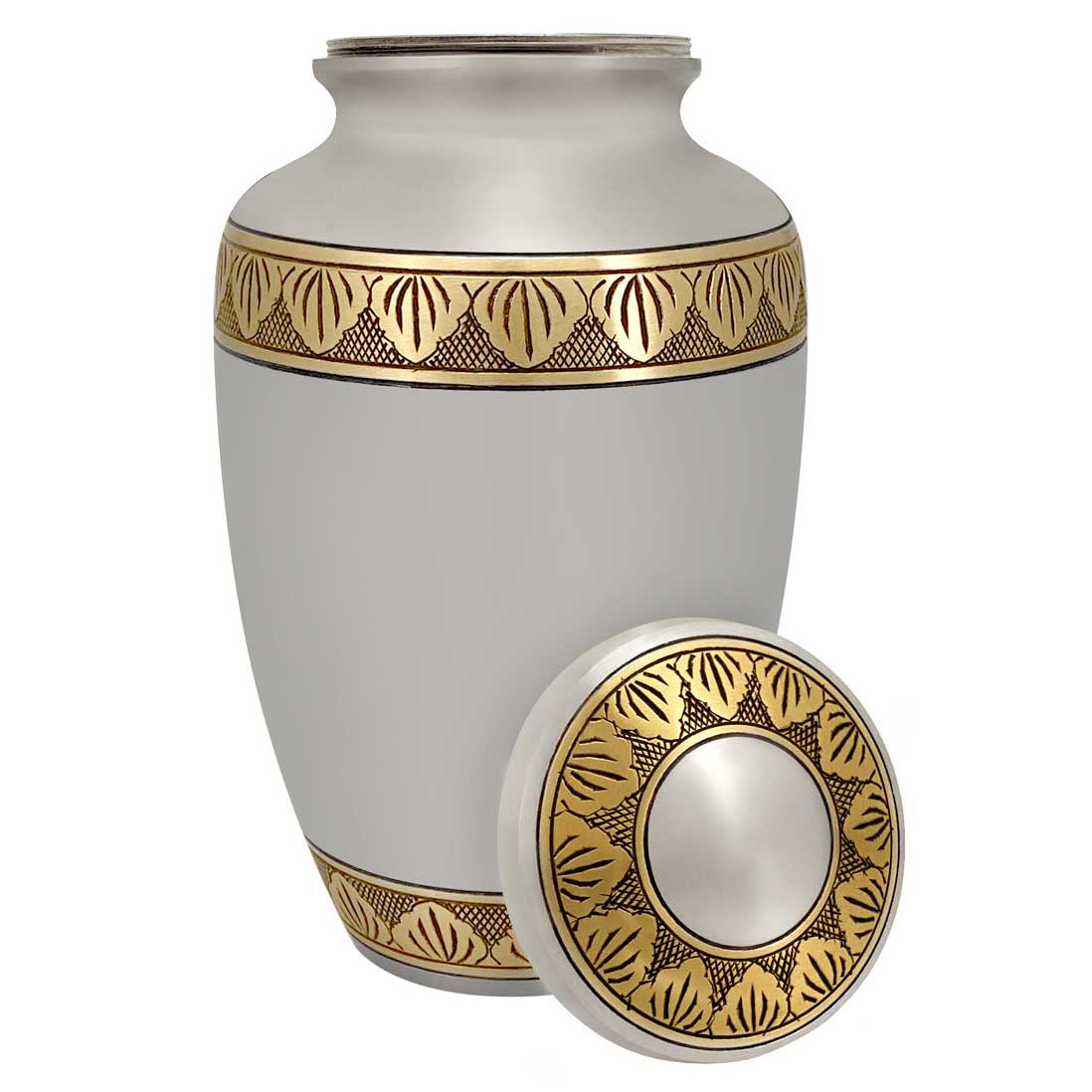 Dignity Angel Pewter Adult Cremation Urn - Tribute Wreath™ - Pro Diamond Engraving