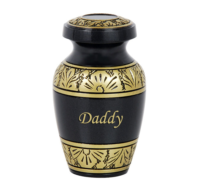 Dignity Gunmetal & Gold Keepsake Urn - Love Charms Option
