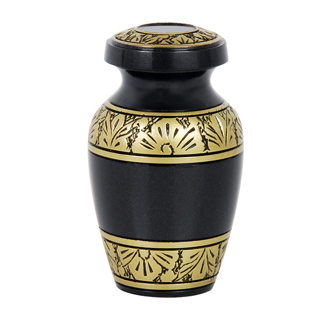 Dignity Gunmetal & Gold Keepsake Urn - Love Charms Option