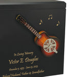 Dobro Hound Dog Resonator Guitar Adult Cremation Urn - Miniature Guitar - Photo Option