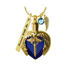 Caduceus Medical Gold Jewelry Urn - Love Charms™ Option 