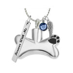 Dog Bone Stainless Pendant Ash Urn - Love Charms™ Option