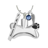 Dog Bone Stainless Pendant Ash Urn - Love Charms™ Option
