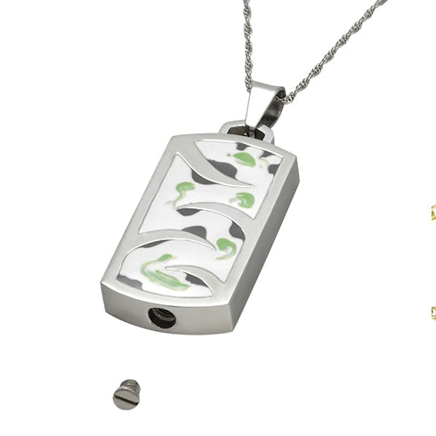 Dog Tag Memorial Stainless Pendant Urn