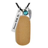 Dogtag Cherry Cremation Necklace Urn - Love Charms Option