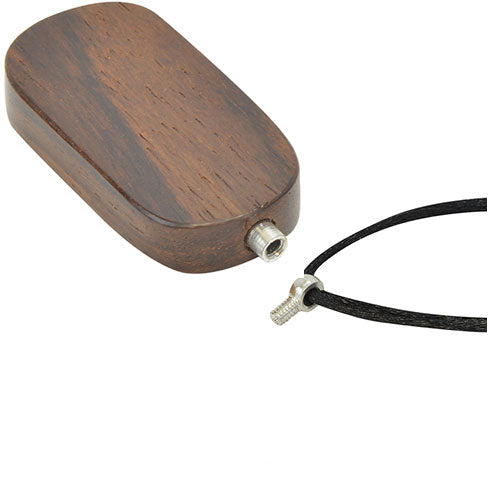 Dogtag Walnut Cremation Necklace Urn