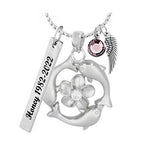 Dolphin Hibiscus Ash Pendant Urn - Love Charms™ Option