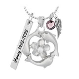 Dolphin Hibiscus Ash Pendant Urn - Love Charms™ Option